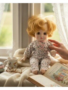 Vintage 1960s Horsman Sleepy‑Eyes Baby Doll – Floral Jammies – Good Condition